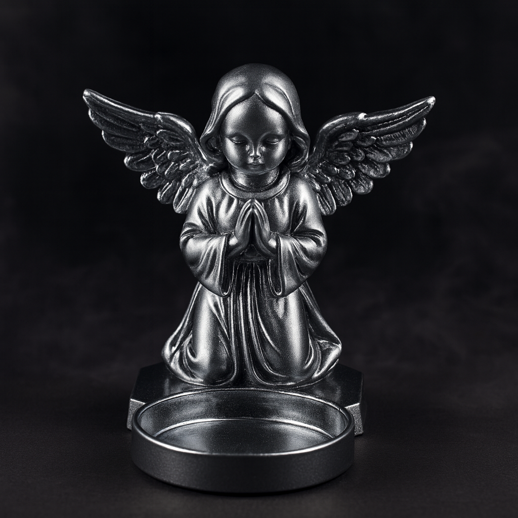 Engel I – handbemalter Resin-Teelichthalter